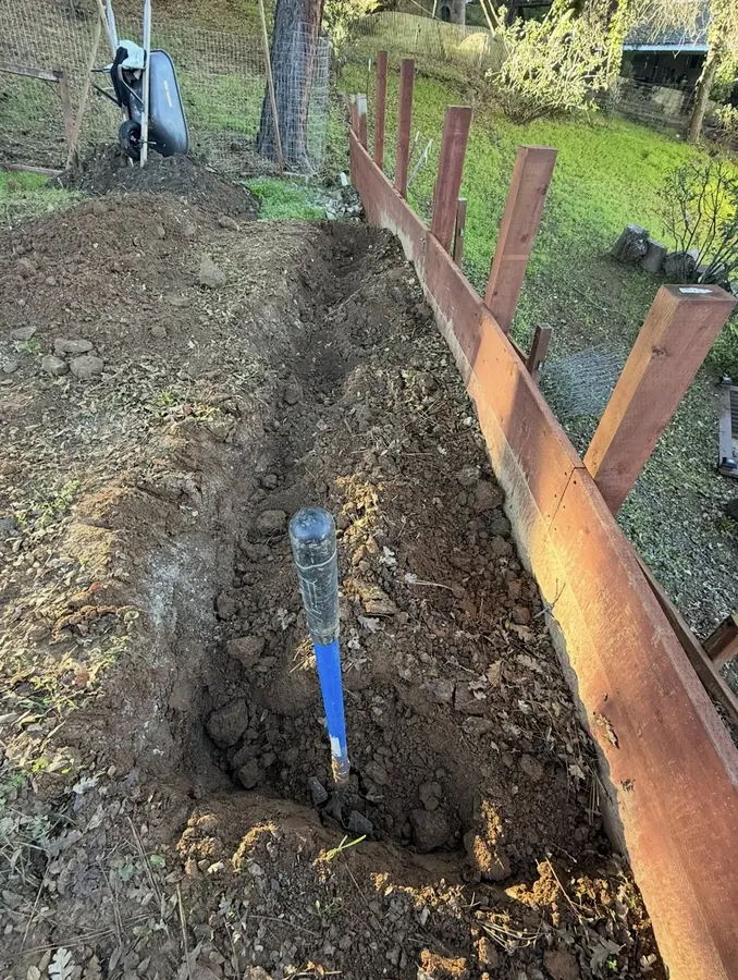 Retaining wall build